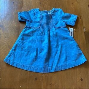 Old Navy Blue A-Line Casual Dress Crew Neck Short Sleeve NWT